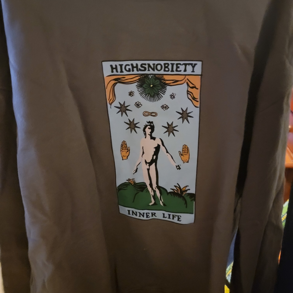 Highsnobiety green inner life tarot card themed crew neck